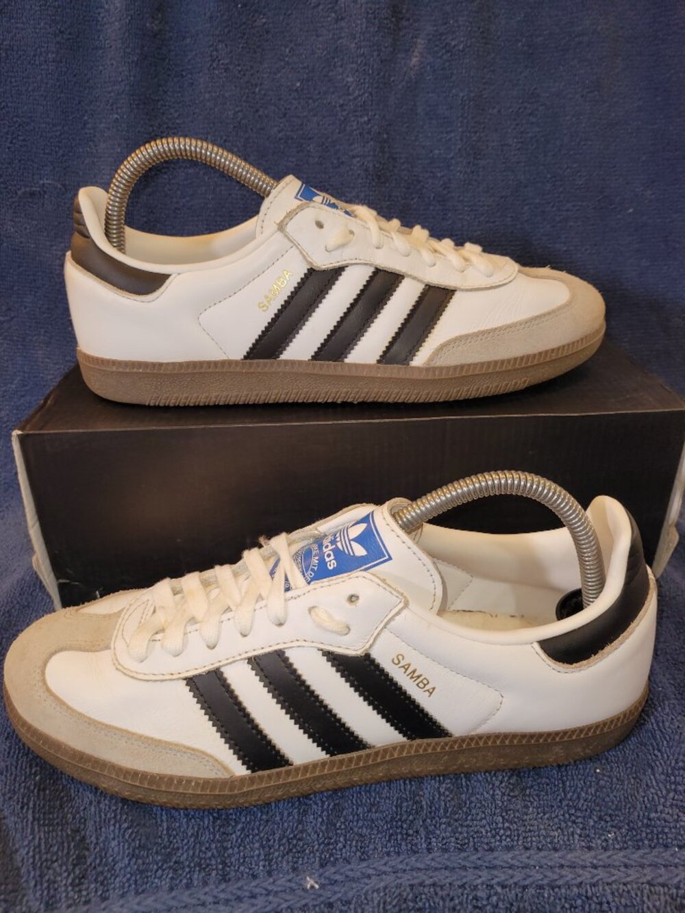 Adidas Samba OG Men's Size 8 White Black Sneakers Originals B75806 (#1928)